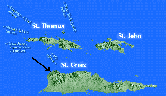 Map of US Virgin Islands